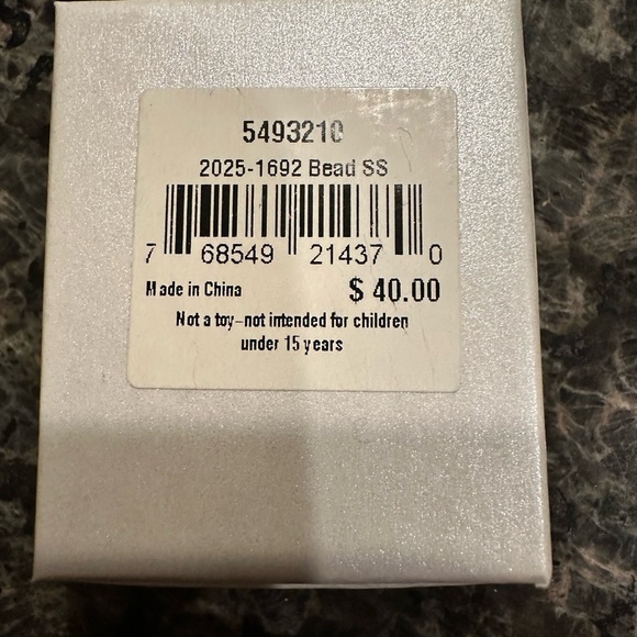 Bead fits on Chamilia black braided necklace, sold elsewhere in this closet. - Picture 2 of 2